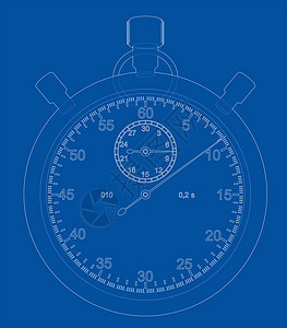 秒表或计时器 sketc时间运动警报蓝图跑表手表艺术技术绘画闹钟图片