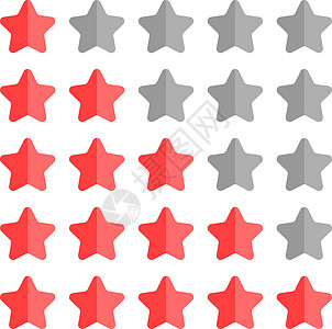星评级集 灰色和红色的简单圆形图片