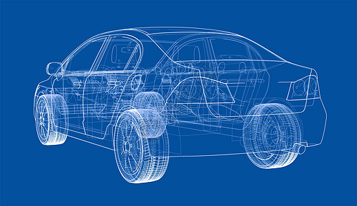 概念车蓝图车辆陈列室工程3d保险杠驾驶框架技术车轮绘画图片