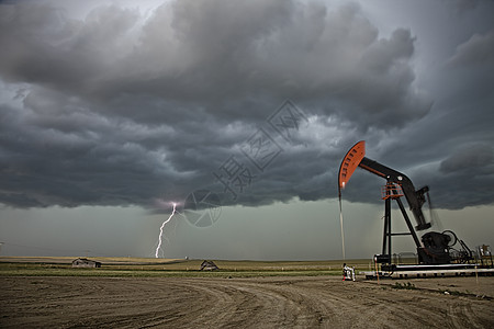 Prairie 风暴萨斯喀彻温天气荒野风景闪电噪音罢工场景草原雷雨天空背景图片