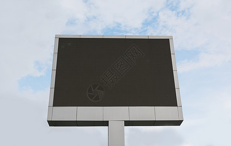 由金属制成的空白广告牌可供广告使用海报邮政帆布城市白色商业屏幕大板横幅木板图片
