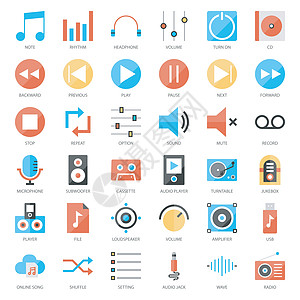 音乐用户界面麦克风图表记录喇叭信息音频唱机磁带笔记插图图片