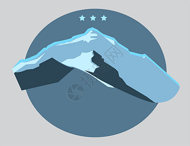 珠穆朗玛峰标签与复古万科字体设计爬坡插图宽慰顶峰地质学图片