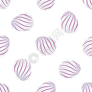 纸的抽象无缝矢量模式插图打印粉色白色墙纸涂鸦装饰品图片