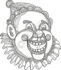 古老马戏团小丑头面条图片