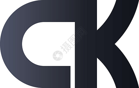 CK C K 黑色初始字母Logo 设计 粗体单词标志图片