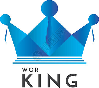 皇冠和人标志概念 业务团队工作徽标模板图片