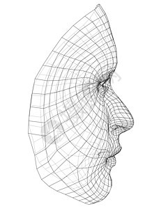 线框抽象人体表技术生物鉴别钥匙眼睛读者扫描男性软件扫描器图片