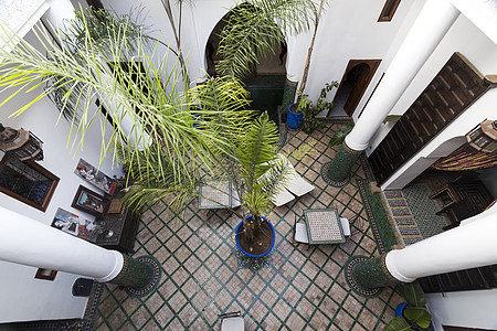 摩洛哥的里亚多房间建筑学传统石头麦地假期旅游博物馆旅行建筑图片