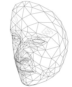 线框抽象人体表警报卡片鉴别软件线条安全技术眼睛验证传感器图片