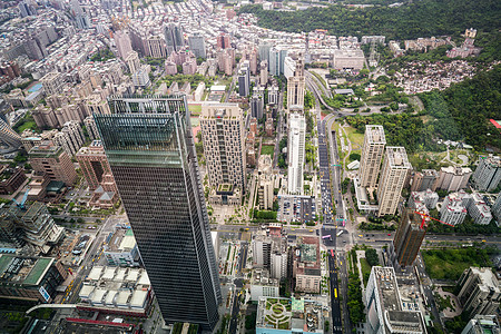 观日岩台北市空中观日光外观省会商业天空市中心风景建筑旅游摩天大楼背景