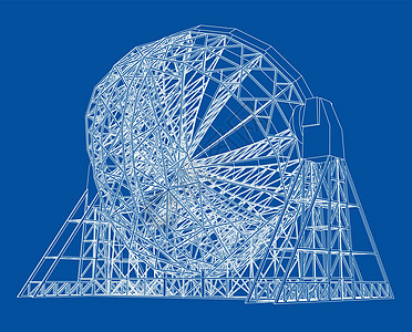 射电望远镜概念大纲 韦克托收音机雷达智力电波信号天文学网络商业草图科学图片