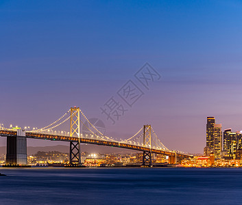 旧金山湾桥景观摩天大楼地标旅游办公室交通建筑学市中心天际运输图片