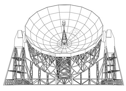 射电望远镜概念大纲 韦克托科学卫星全球播送电子产品天线草图研究盘子风景图片