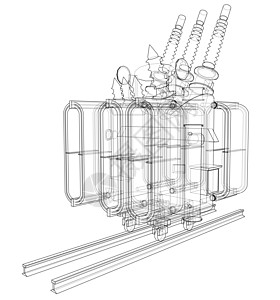 电力变压器概念 韦克托力量电压密封电气转换变电站衬套高压插图工业图片