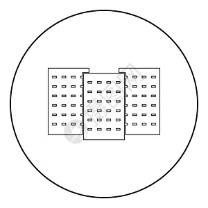 三次在圆圈或圆圆内建立黑色图标图片