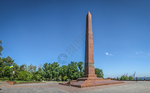 乌克兰敖德萨未知赛船人纪念碑旅行国家记忆回忆秀场水手印象柱子公园正方形图片