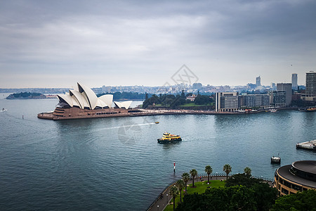 澳大利亚悉尼市中心和歌剧院吸引力歌剧景观建筑环形天际市中心地标全景摩天大楼图片