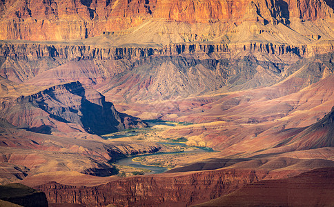 大峡谷南边国家沙漠远足岩石公园太阳悬崖南缘日出旅行图片