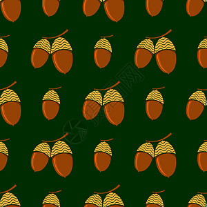橡皮无缝模式 秋季橡树果质图片
