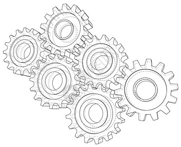 背景工业设计齿轮 概念 3d 线框图建造工程牙齿绘画团队金属艺术插图技术圆圈图片