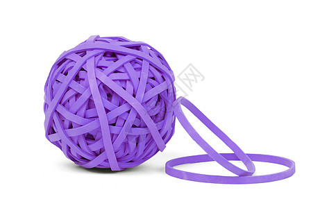 橡胶圈球拉伸橡皮筋橡皮活力办公室紫色松紧带照片图片