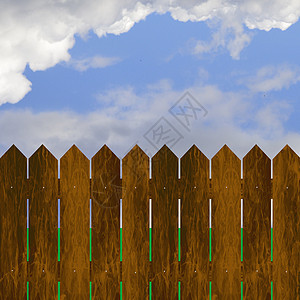木林围栏天空太阳蓝色环境风景边界院子白色绿色安全图片