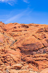 拉斯维加斯红岩峡谷公园旅行梯形全景砂岩蓝天地标岩石悬崖沙漠图片