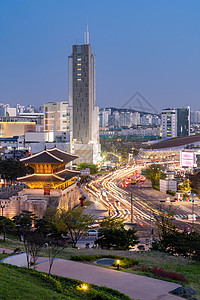 首尔东达门门街道大门城市入口路口建筑建筑物旅行文化地标图片