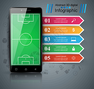 足球智能手机-商业信息图表图片