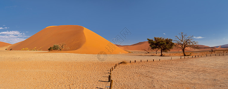 纳米比亚沙漠Soussusvlei的Dune 45干旱冒险天空荒野沙漠橙子纳米布旅游航向旅行图片