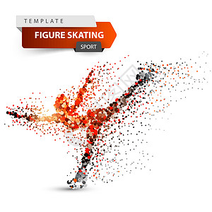 花样滑冰点图 运动模板竞赛溜冰者白色舞蹈女性运动员训练舞蹈家冰鞋女孩图片