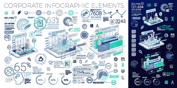企业信息图表元素贸易生长报告推介会销售量商业数字线索体积蓝色图片