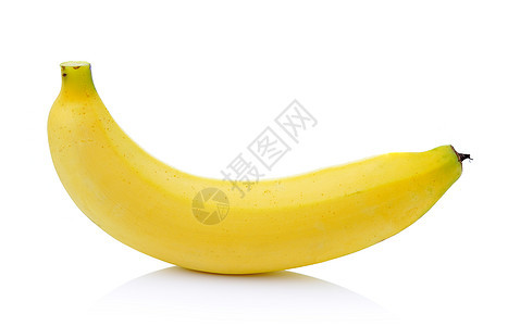 在白色背景上孤立的香蕉饮食皮肤热带组织水果宏观黄色剪裁小路食物图片