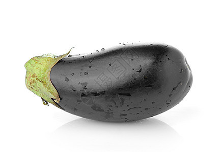 在白色背景上隔离的精细蓝茄子蔬菜黑色健康绿色营养饮食紫色美食水果蓝色图片