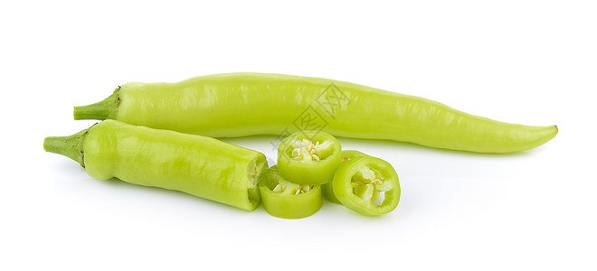 白色背景的绿辣椒辣椒食物红色蔬菜燃烧胡椒绿色烹饪香料图片