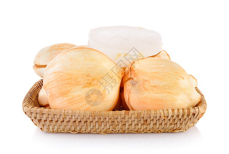 亚洲棕榈 托迪棕榈 白巴上篮子中的糖棕榈植物农业白色营养团体食物饮食热带水果图片