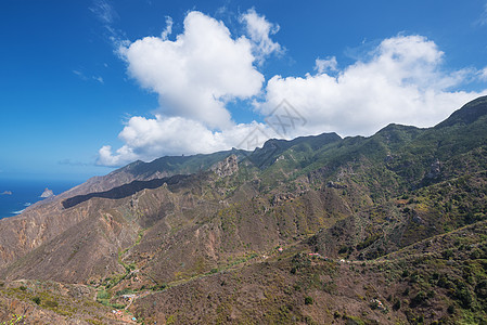 阿纳加山脉 西班牙加那利岛特内里费火山景观海洋游客国家爬坡森林海滩农村火山岩石悬崖图片