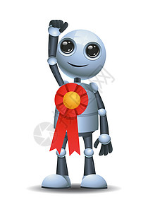 小机器人赢得佩戴奖牌大战图片