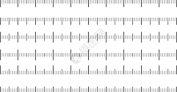 一组水平标尺  lenght 和大小指示距离单位 矢量插图仪表乐器适应症酒吧单元节奏指标测量白色线条图片