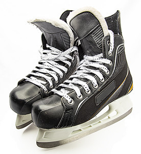 孤立的冰面滑冰运动冰刀冰球鞋曲棍球运动员溜冰场器材体育冰球溜冰者图片