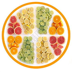 柑橘水果图标概念图片