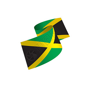 牙买加它制作图案海浪全球旅行黄色地理横幅框架飞行庆典联盟图片