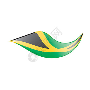 牙买加它制作图案旅行国家庆典丝带框架联盟海浪黑色黄色横幅图片
