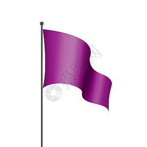 在白色背景上挥舞着紫色旗帜横幅标签徽章公告纺织品商业网络丝绸锦旗广告图片