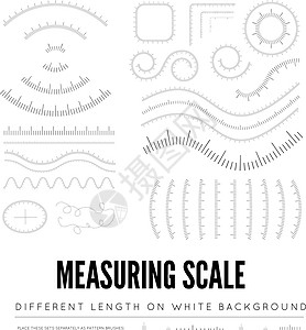 不同尺度 长度和形状的测量标尺 矢量元素厘米几何学毫米学校数字图表高度指标网络仪表图片