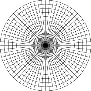 10个同心圆和5度级阶梯的极地网格绘画圆圈草图几何工程学校数学戒指床单科学图片