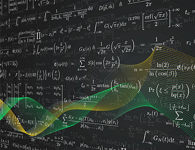 数学背景木板粉笔解决方案标量数字定理公式黑板物理几何学图片