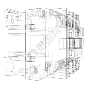 自动断路器概念渲染电压工程活力力量保险丝草图控制板盒子技术图片