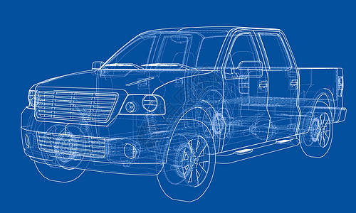 汽车 Suv 绘图轮廓 矢量渲染绘画蓝图卡车车辆越野车插图运动检查车轮草稿图片